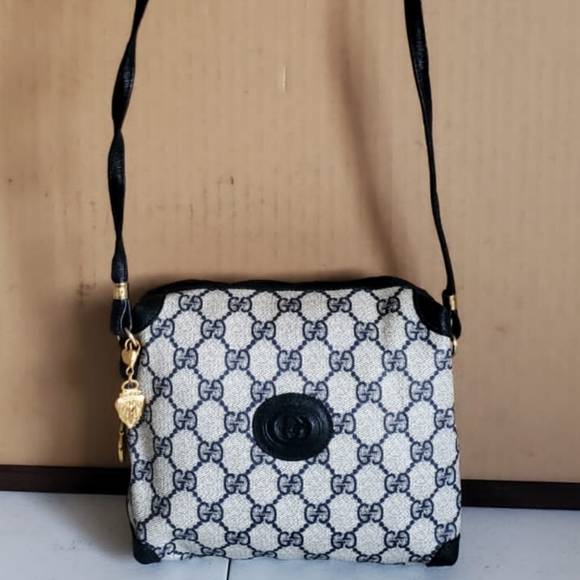 Gucci Handbags - Gucci Vintage Blue Supreme Crossbody Bag